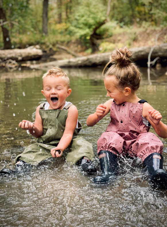 Playing in creek